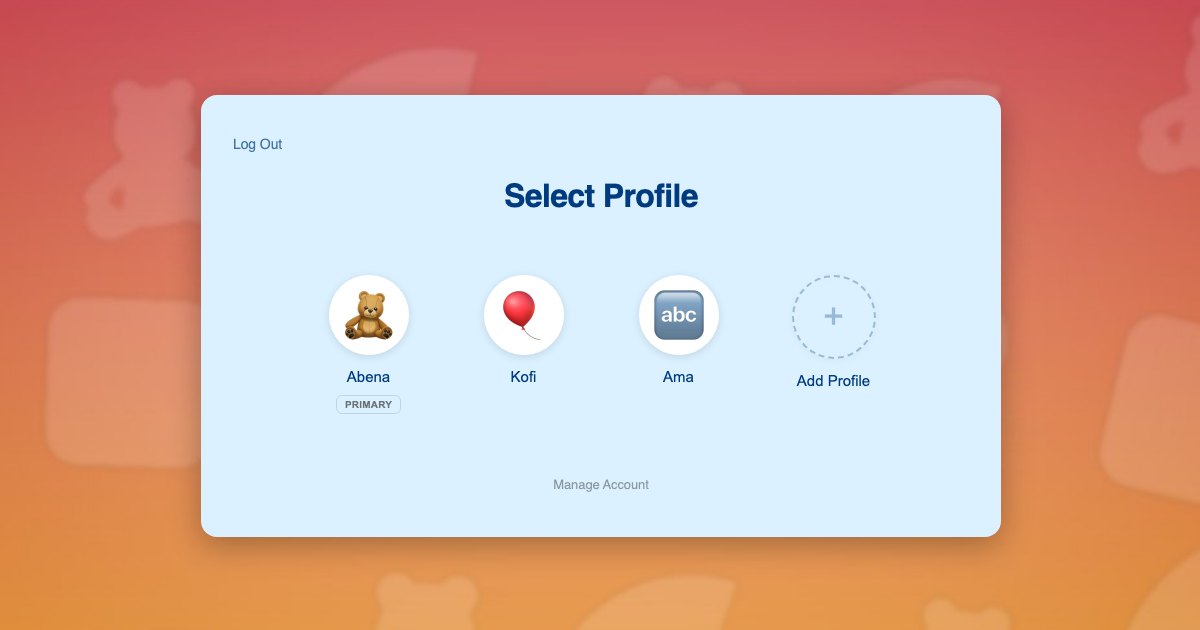 A WordPress profile picker showing preset avatars a young child can choose from without uploading a photo